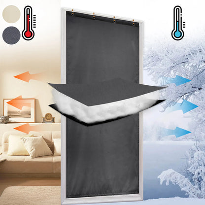 Heavy Outdoor Thermal Door Curtain Made to Measure · Gravento