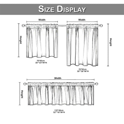 Thermal Blackout Small/Short Window Curtains 1 Panel