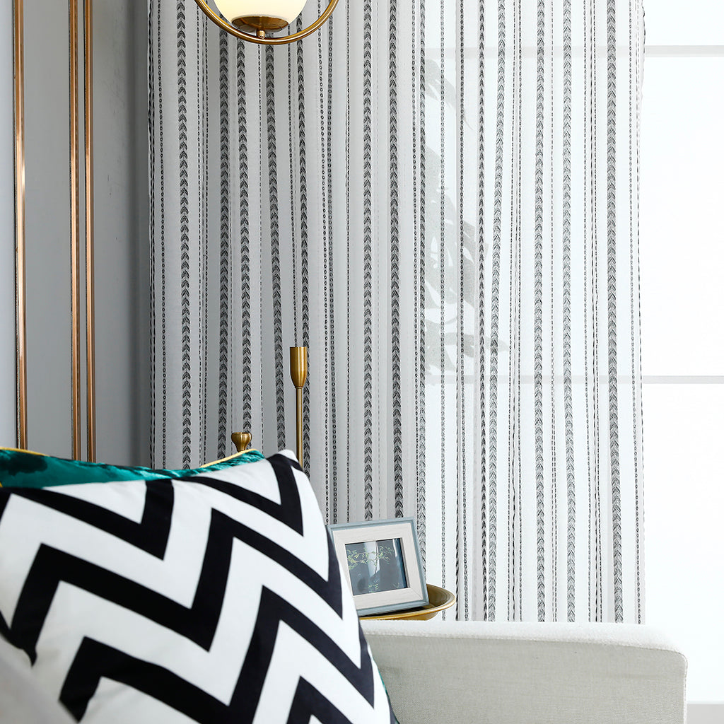 Sheer Curtains, 1 Panel, White, 100x130cm/100x250cm/140x260cm