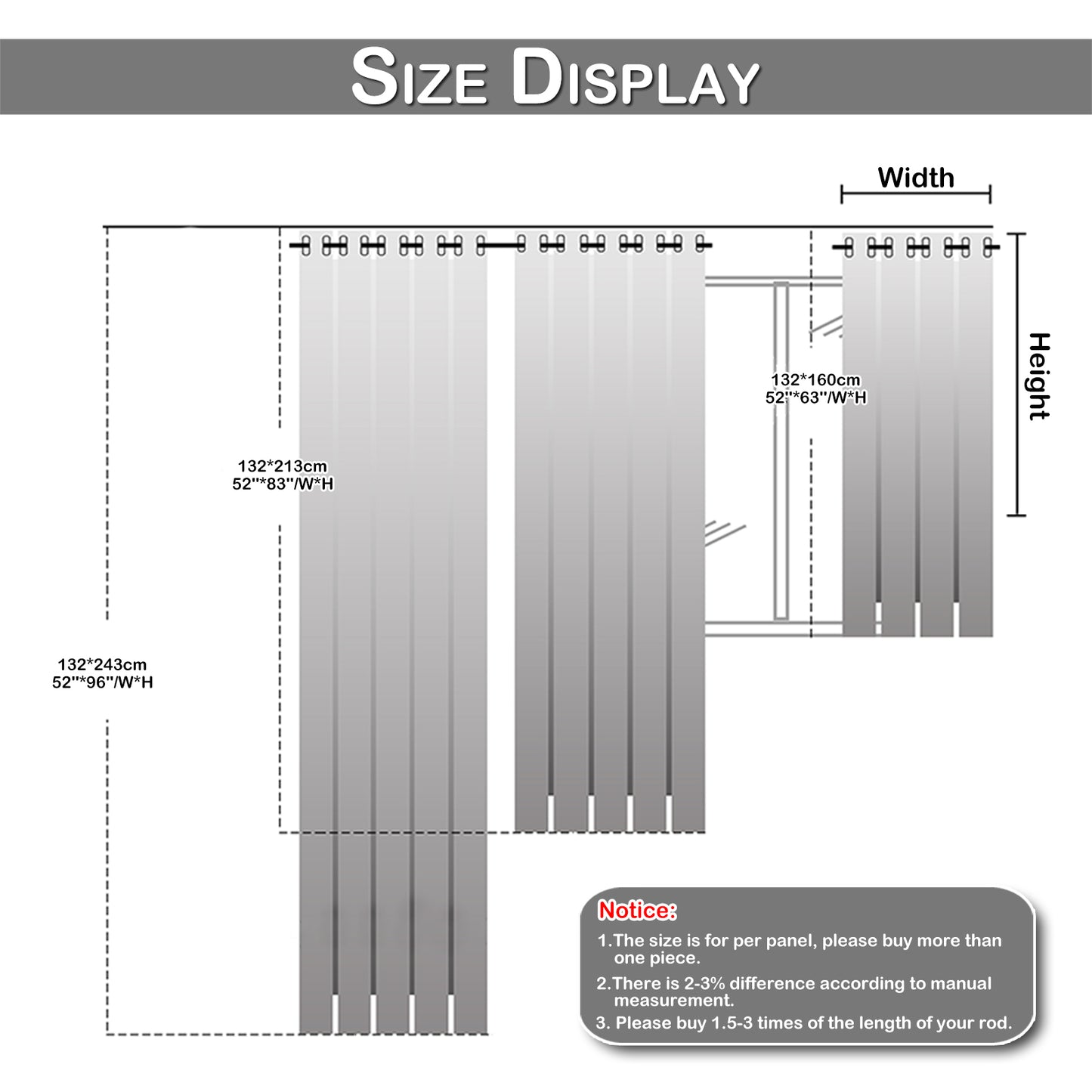 1 Panel Eyelets Window Sheer Curtains for Bedroom