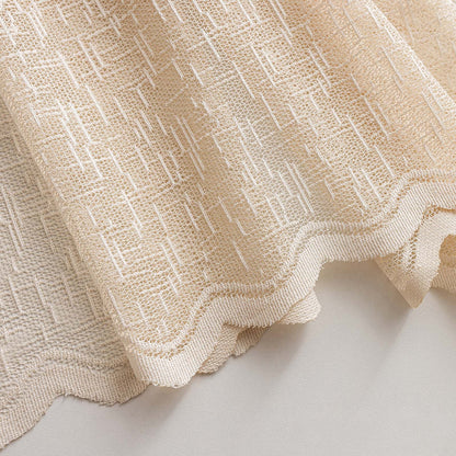 Rideau de Noël crème avec broderie – Transparent, 1 panneau