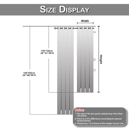 Gold Stamping Feather Curtains, 1 Panel, Black, 100*130cm/100*250cm