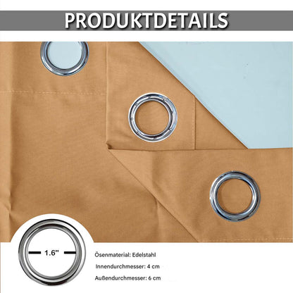 Rideau extérieur imperméable à œillets, protection thermique et occultant, 5 coloris