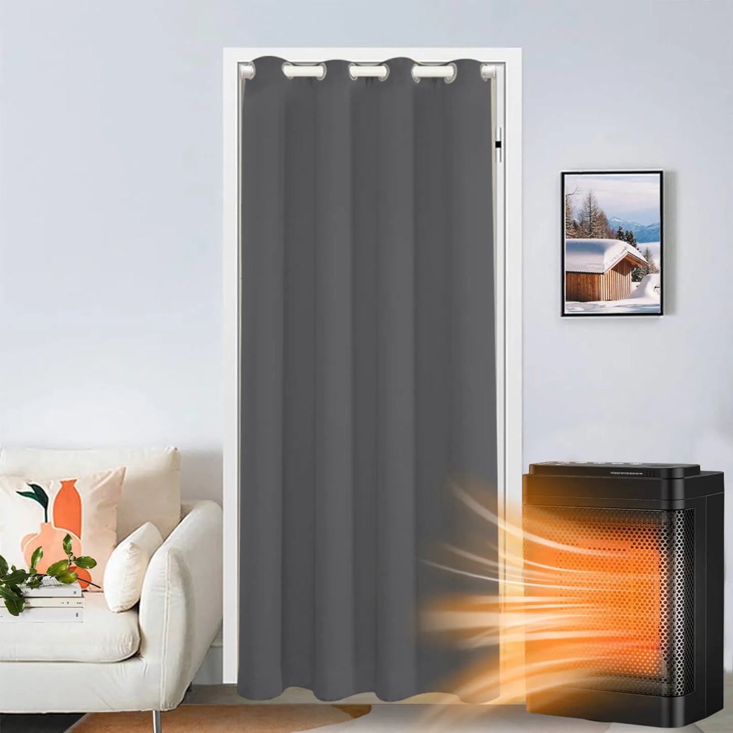 Soundproof and thermal insulating outdoor curtain made to measure · Arctivon