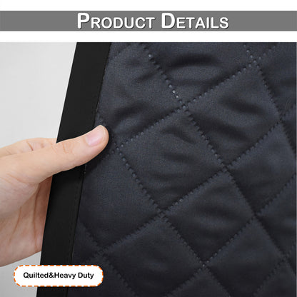 Outdoor Curtain – Waterproof, Windproof and Quilted, 100% Blackout, 1/2 Panel