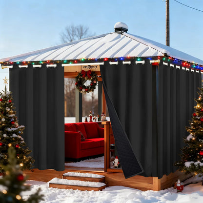 Heavy-duty outdoor blackout and thermal curtain made to measure · Borevia