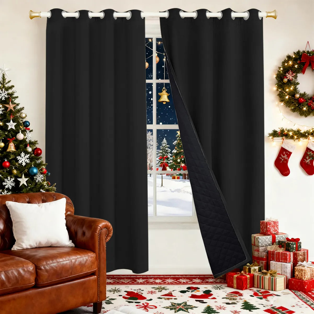 Heavy-duty outdoor blackout and thermal curtain made to measure · Borevia