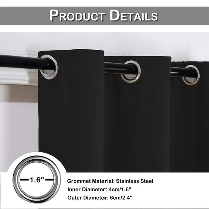 1 Panel High-precision Blackout Short Kitchen Curtains