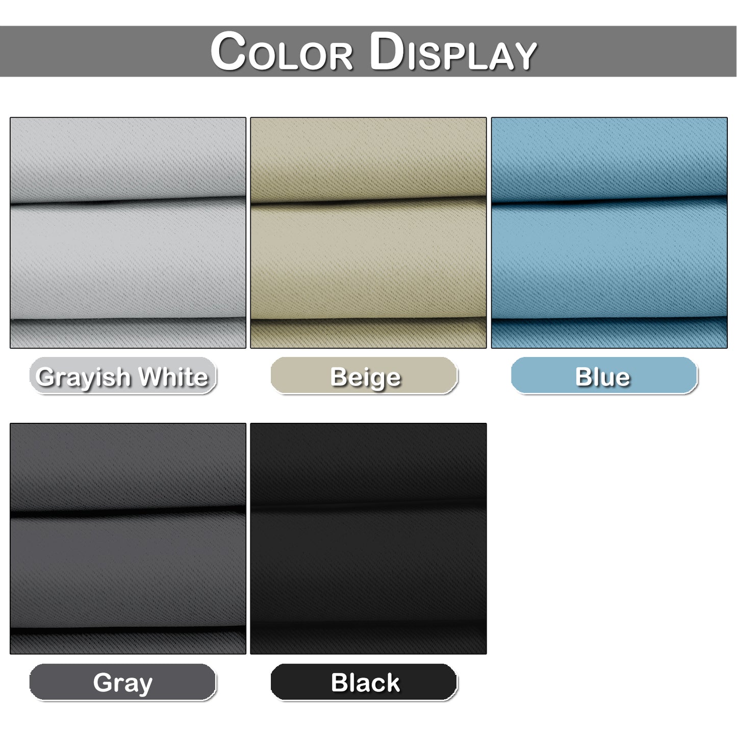 Outdoor Curtain – Waterproof, Windproof and Quilted, 100% Blackout, 1/2 Panel