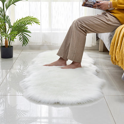 Fluffy faux fur rug, long pile shaggy rug, 60x180 cm