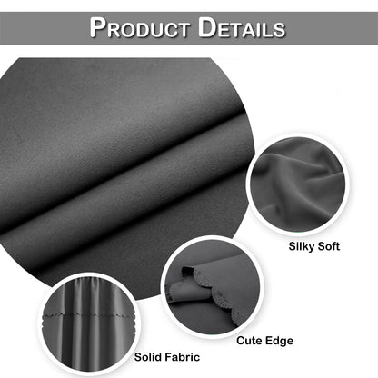 1 Panel Privacy Thermal Blackout Window Short Curtains