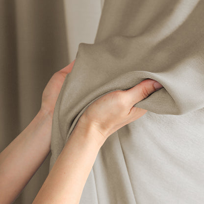 Rideaux transparents en mousseline de soie, 1 panneau, kaki, 140 x 145 cm/140 x 225 cm/140 x 265 cm