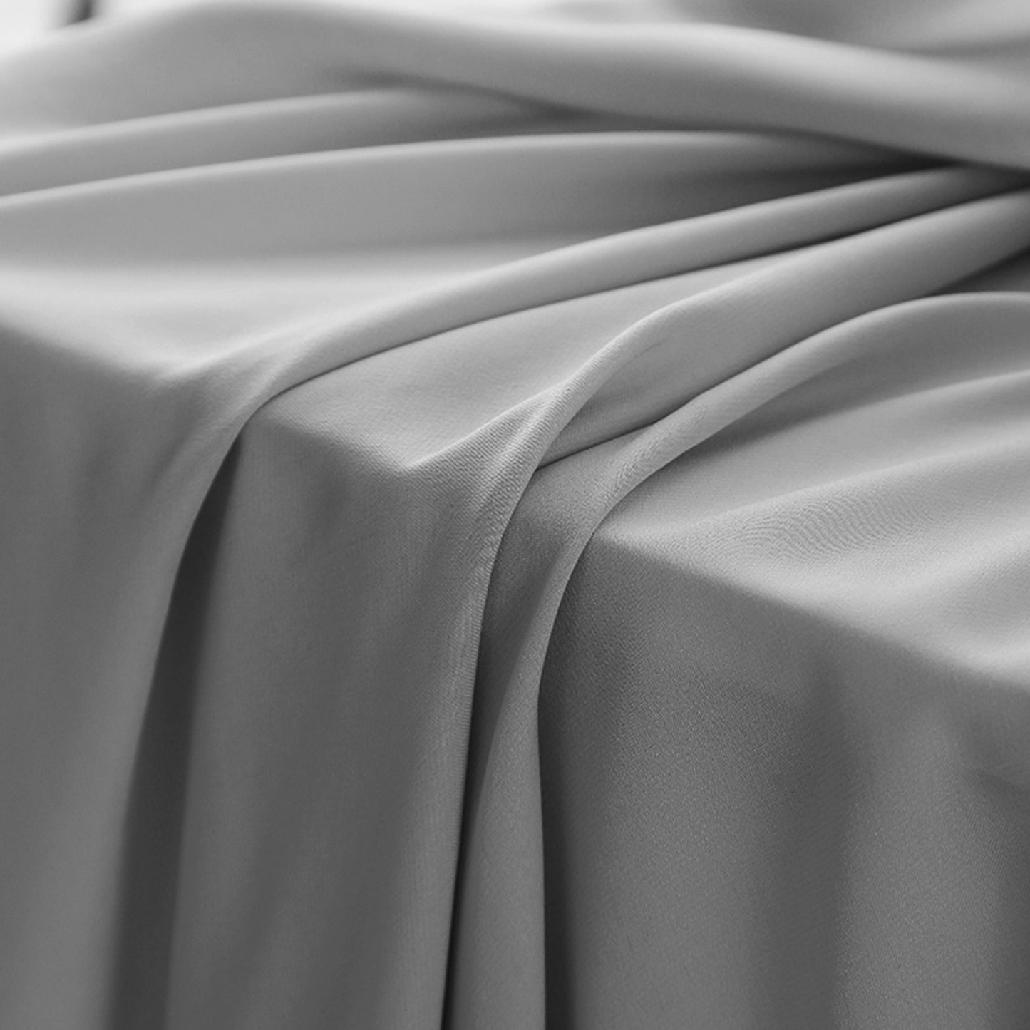 Rideaux transparents en mousseline de soie, 1 panneau, gris foncé, 140 x 225 cm/140 x 265 cm
