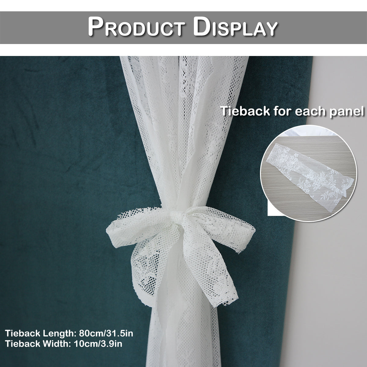 Voile Vorhänge Floral Spitze Sheer Vorhang Slot Top Tür Screening Picknick Decor