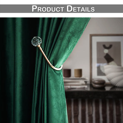 Rideaux en velours, 1 panneau, vert, 132*164cm/132*214cm/132*244cm