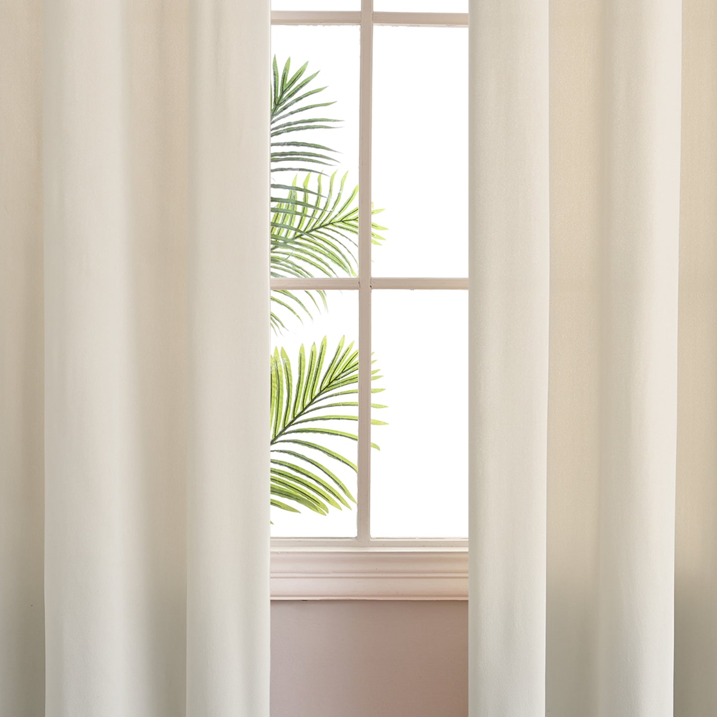 Frosted Fleece Curtains, 1 Panel, Beige, 132*164cm/132*214cm/132*241cm