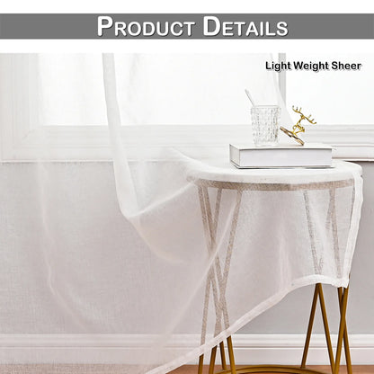 1 Panel Elegant Window Sheer Curtains