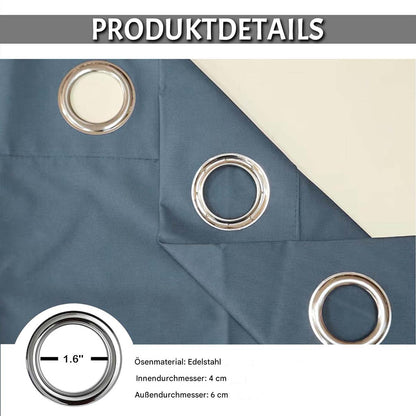 Rideau extérieur imperméable à œillets, protection thermique et occultant, 5 coloris