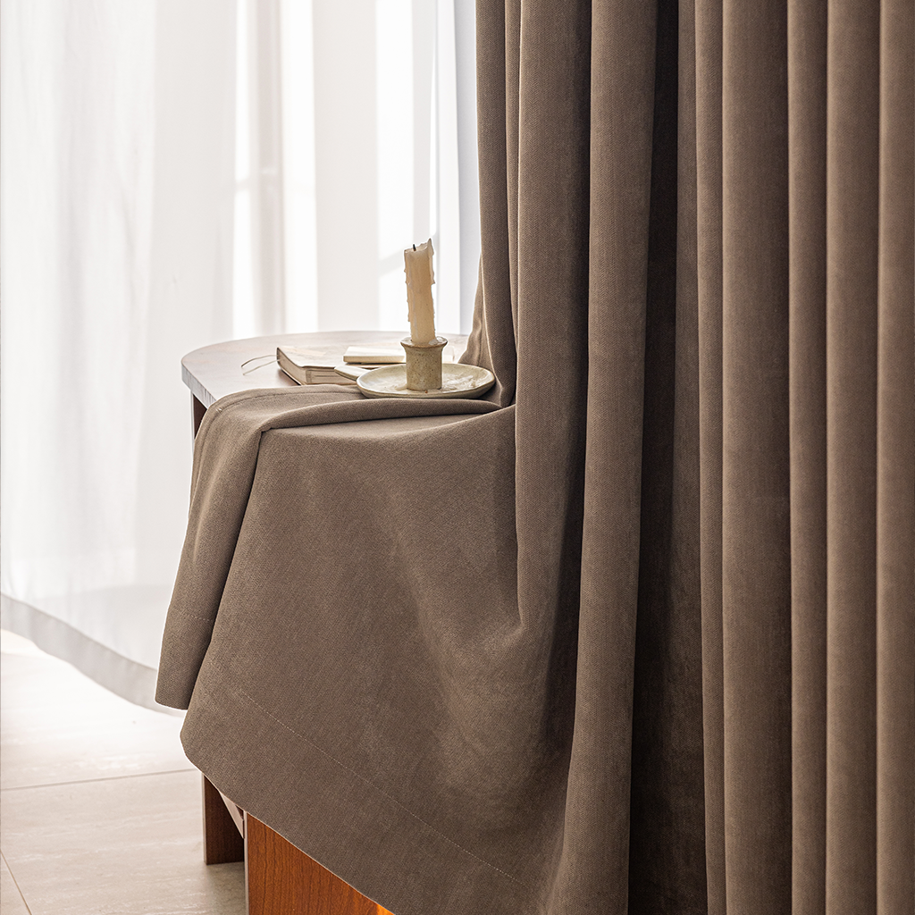 Custom-made textured blackout curtains · Lucca 