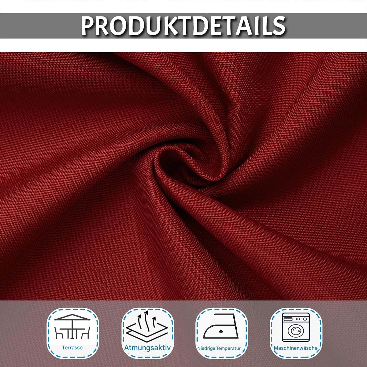 Rideau extérieur imperméable à œillets, protection thermique et occultant, 5 coloris