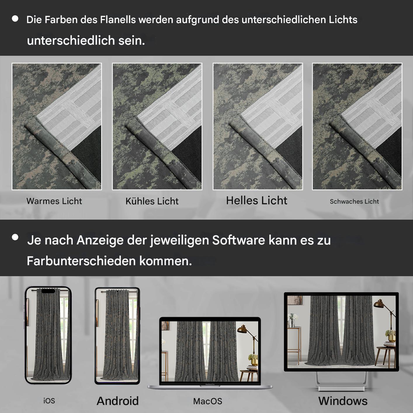 BTTO Samtvorhänge mit Golddruck