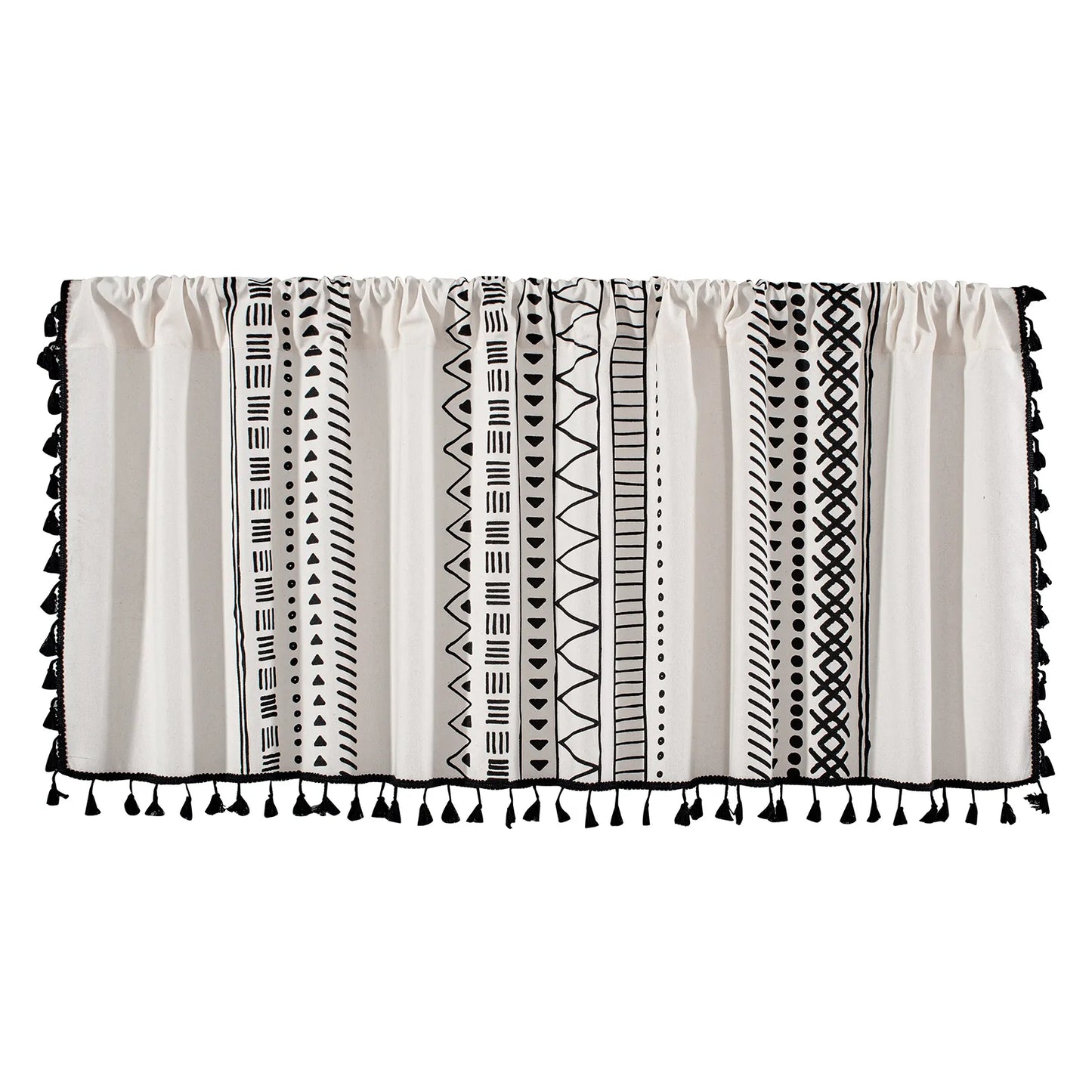1 Panel Boho Tassel Kitchen Short Curtains Decor