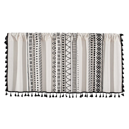 1 Panel Boho Tassel Kitchen Short Curtains Decor