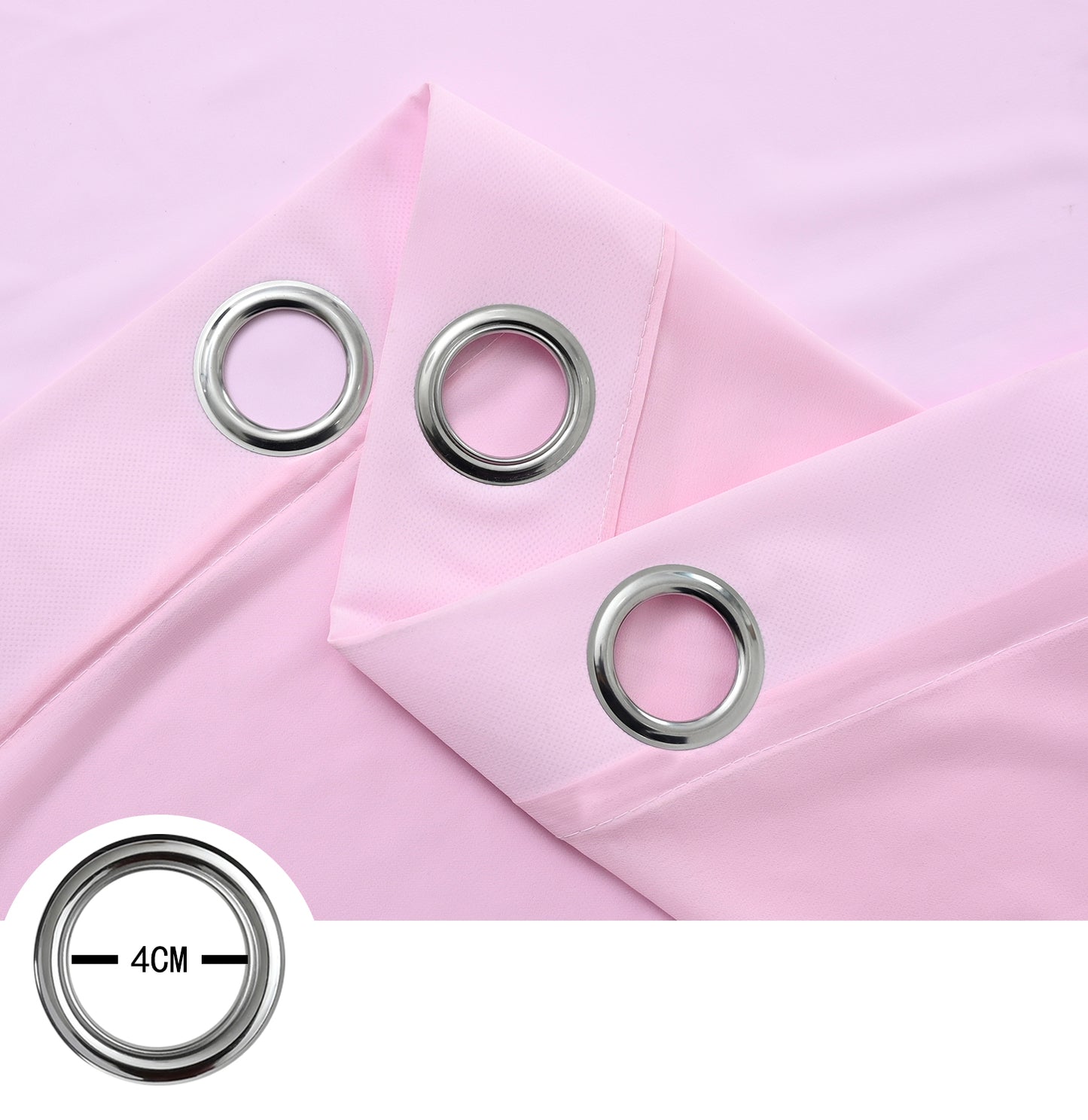 Rideaux transparents en mousseline de soie, 1 panneau, rose, 140 x 145 cm/140 x 225 cm/140 x 265 cm