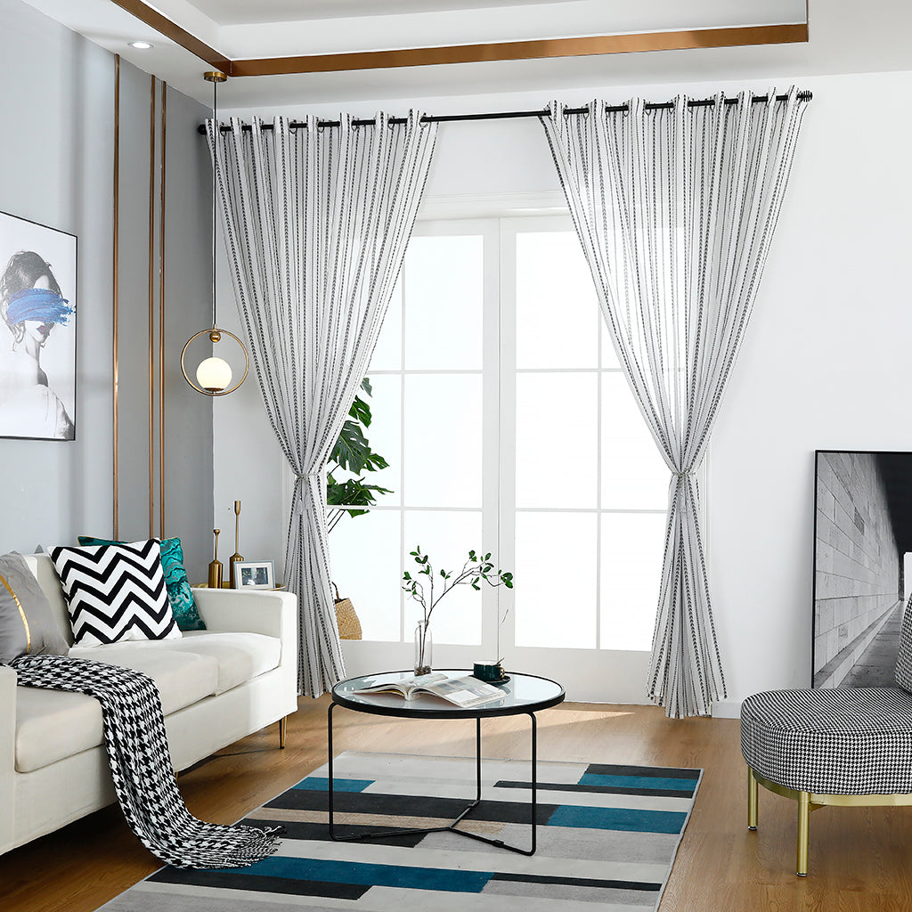 Sheer Curtains, 1 Panel, White, 100x130cm/100x250cm/140x260cm