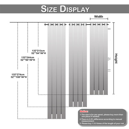 Outdoor Curtain – Waterproof, Windproof and Quilted, 100% Blackout, 1/2 Panel