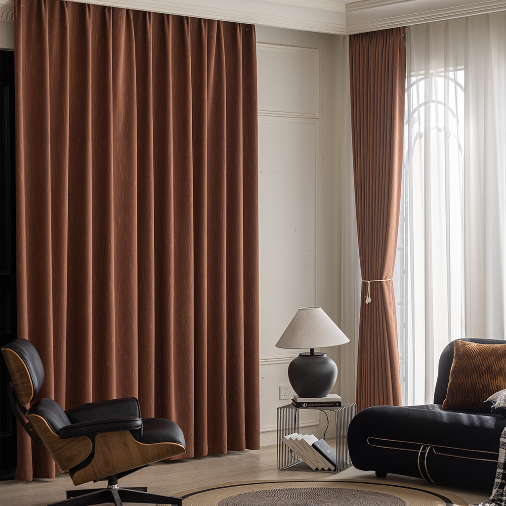 Custom-made structured blackout curtains · Asti 