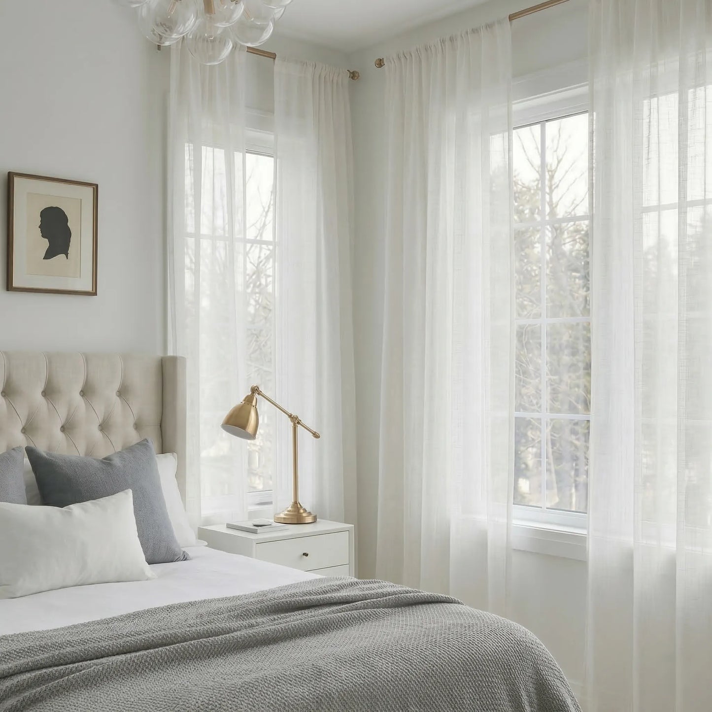 Natural linen curtains made to measure · Swiss pine