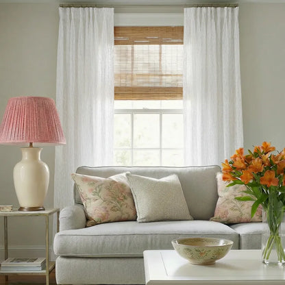 Textured linen-look sheer curtain – Aurelian