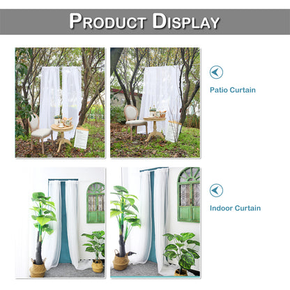 Screening Sheer Curtains, 1 Panel, White, 130x100cm/130x150cm/130x180cm/130x250cm
