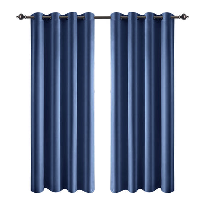 Silk Stain Curtains, 1 Panel, Blue, 132*160cm/132*183cm/132*213cm