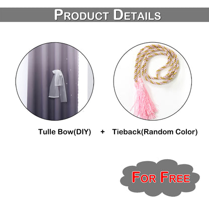 Double-Layer Blackout Curtains, 1 Panel, Purple, 132x160cm/132x213cm/132x243cm
