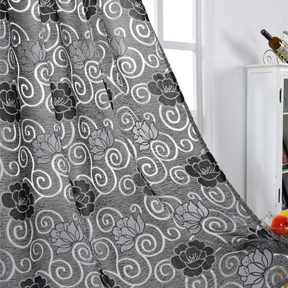 Rideaux transparents en seersucker, 1 panneau, gris, 100x130cm/100x200cm/100x250cm
