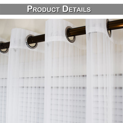 Rideaux en tulle de gaze, 1 panneau, blanc, 132*160cm/132*183cm/132*213cm/132*244cm