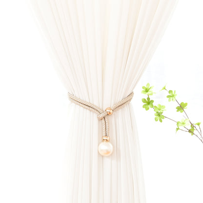 Embrasses à rideaux en perles, blanc/beige/doré/gris/rose/bleu