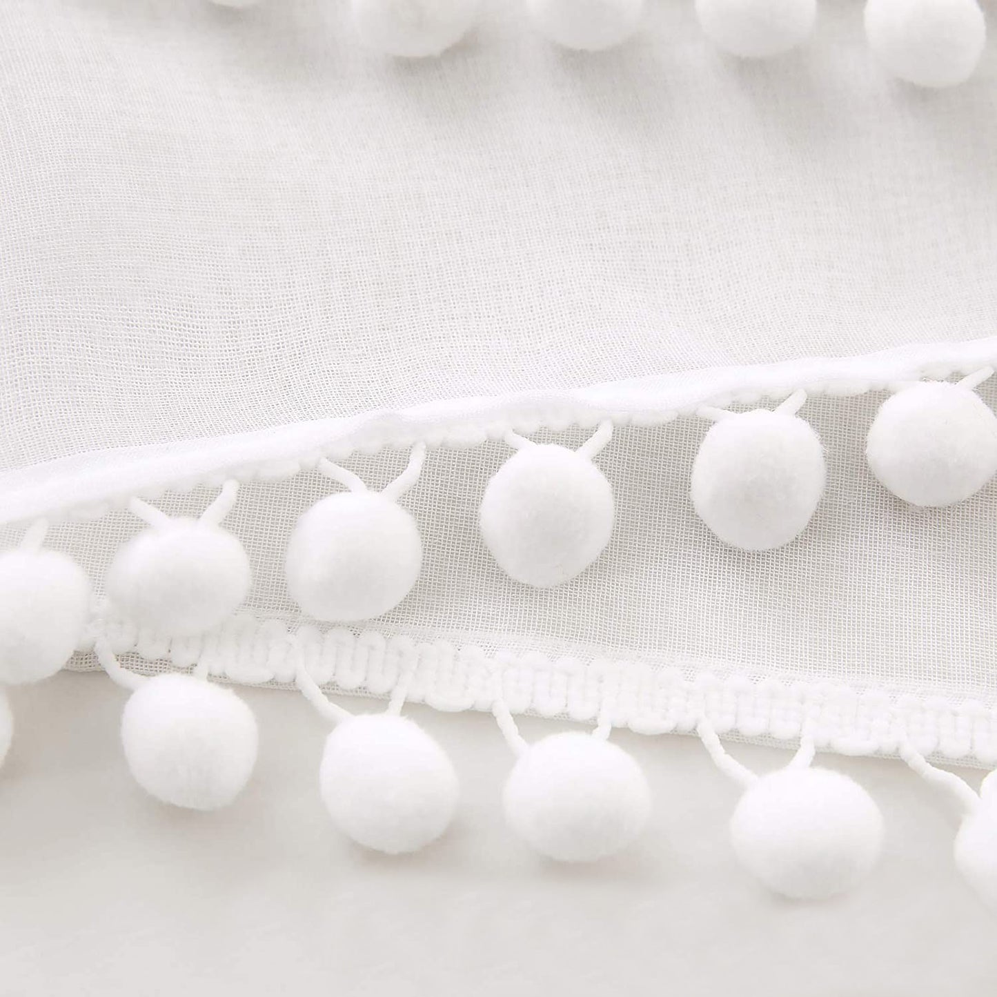 1 Panel Ball Pompom Window Screening Home Decor