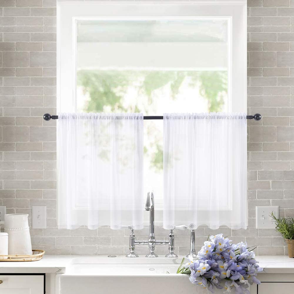 Half Tiers Curtains Cafe Kitchen Window Decor 1 Panel
