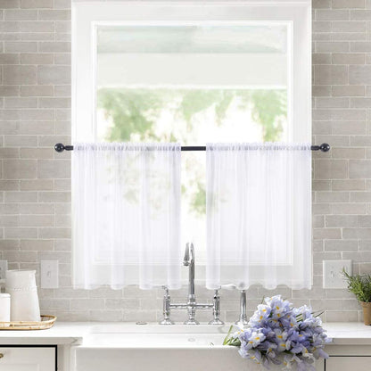Half Tiers Curtains Cafe Kitchen Window Decor 1 Panel