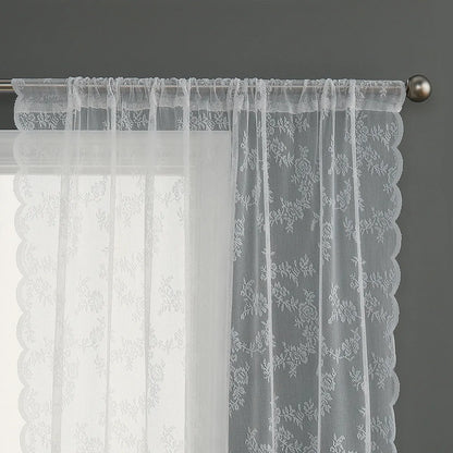1 Panel Lace Window Sheer Curtain