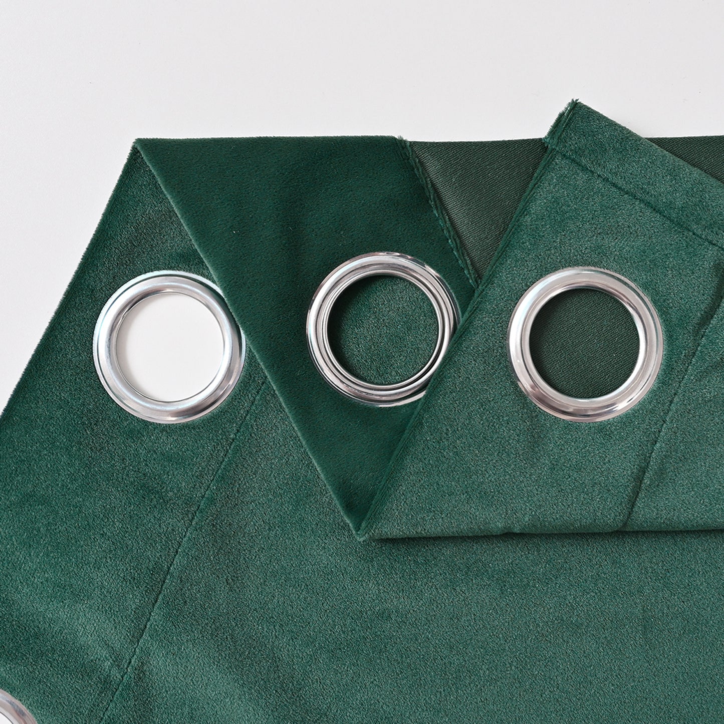 Frosted Fleece Curtains, 1 Panel, Green, 132*164cm/132*214cm/132*241cm
