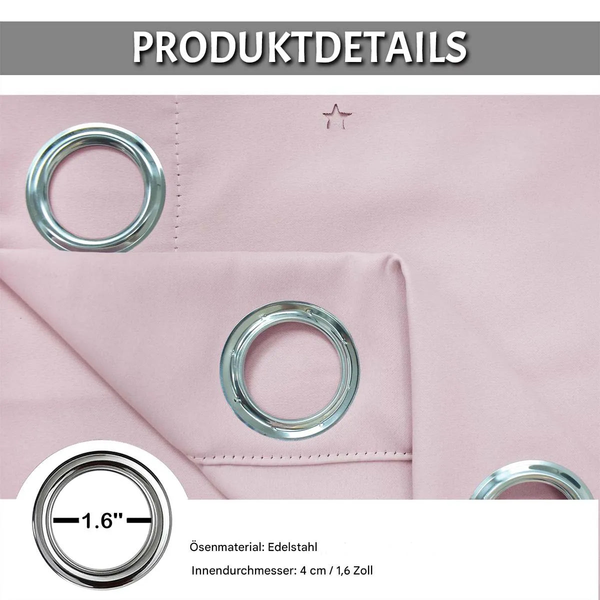 Blackout curtain with cut-out stars and overlay design