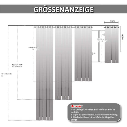 Verdunkelungsvorhang mit Ösen – Thermo, Blickdicht, 1/2 Panels