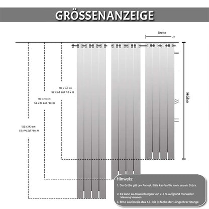 Blackout curtain with double-layered tulle, cut-out stars and silver print – 1 piece