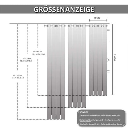 Blackout curtain with tulle and ombre stars – double layered, 1 piece