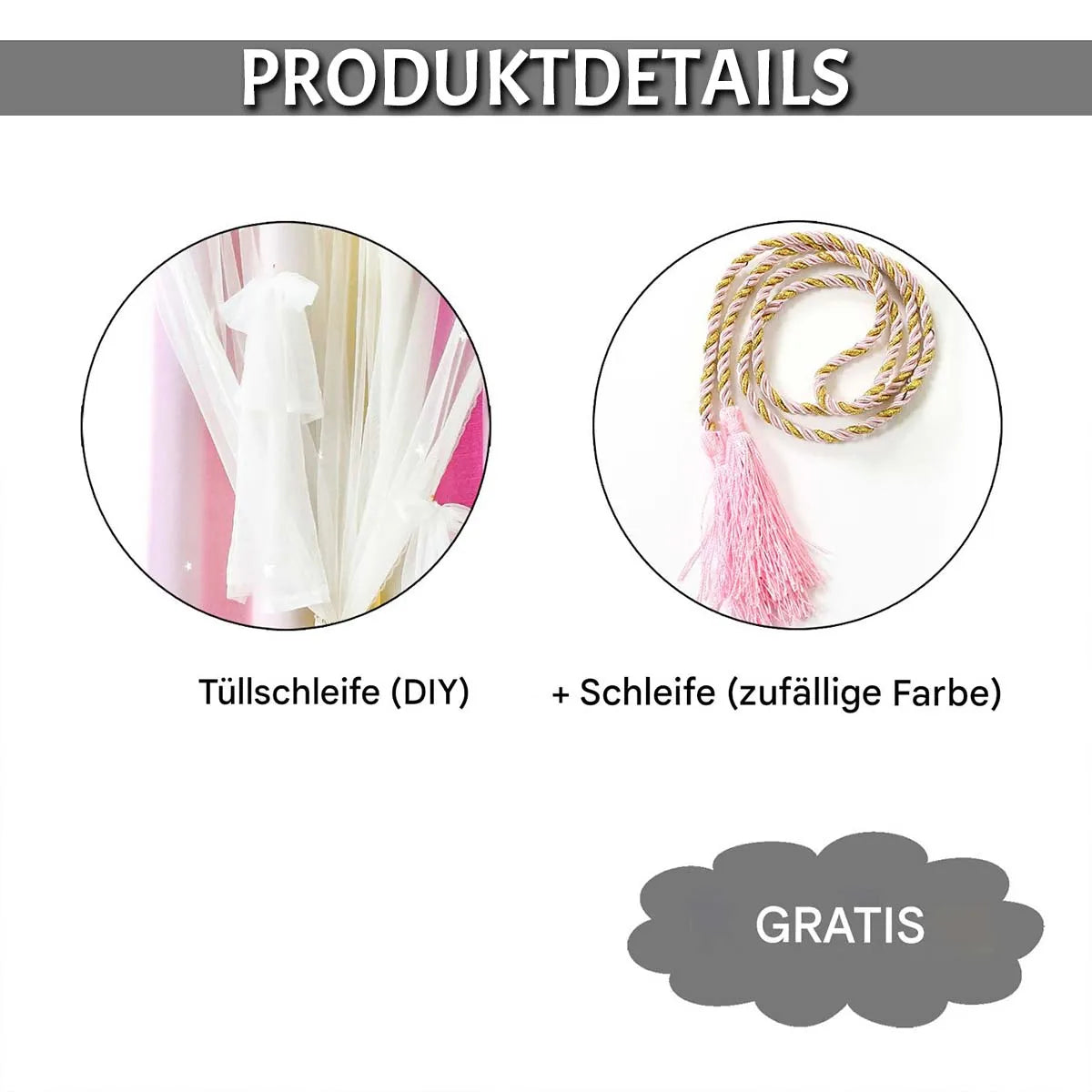 Blackout curtain with tulle and ombre stars – double layered, 1 piece