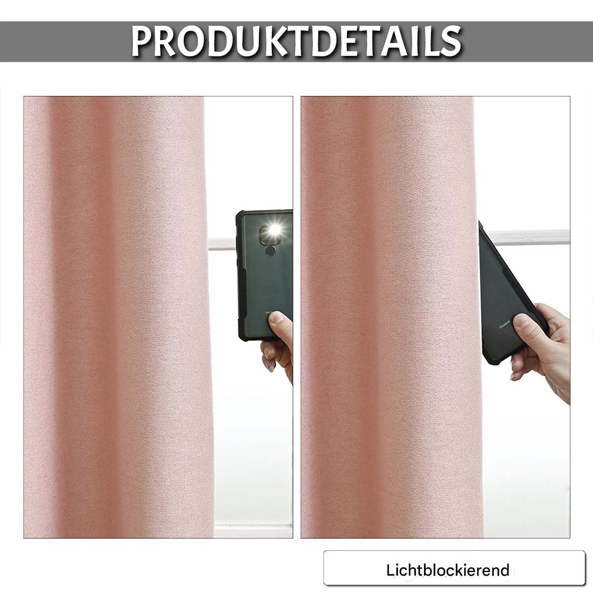 Leinenoptik Vorhang mit Ösen – Blickdicht, 1/2 Panels